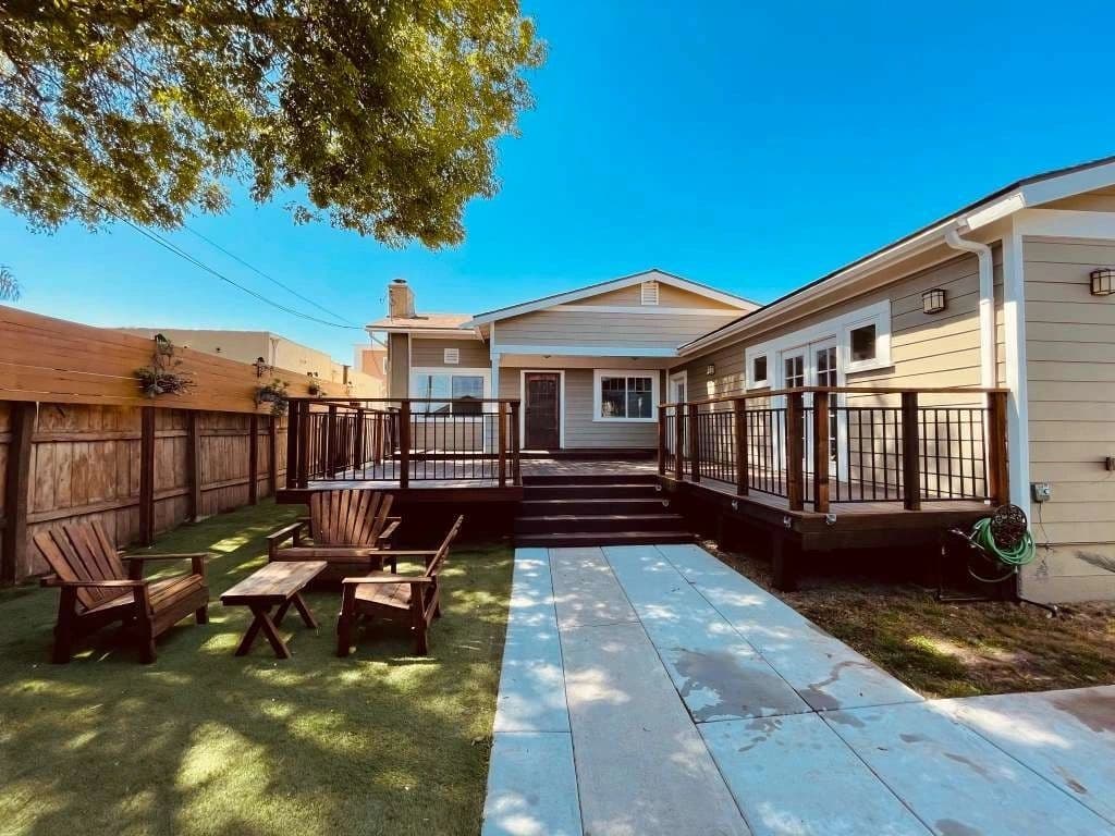 Backyard deck and ADU project in Del Mar